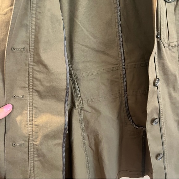 White House Black Market Women's Military Green Field Jacket Size 12 - Picture 7 of 9